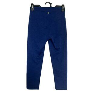 Manduka YOGA crop leggings pants indigo Moroccan blue XSMALL